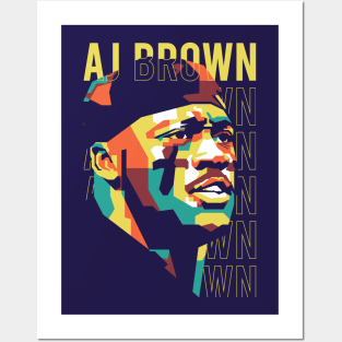 AJ Brown in WPAP Style 1 Posters and Art